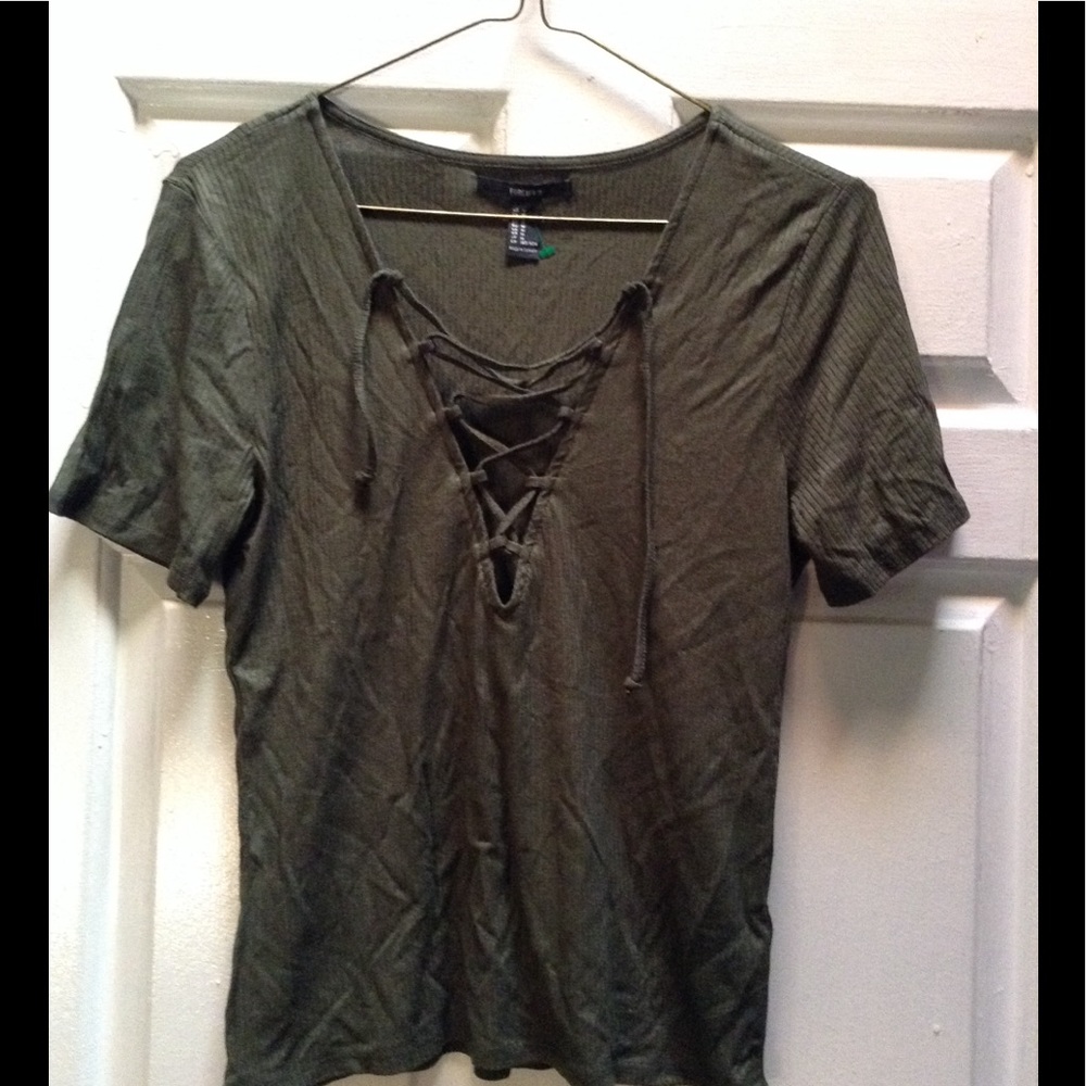 forever 21 shirt green